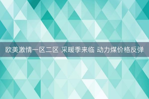 欧美激情一区二区 采暖季来临 动力煤价格反弹