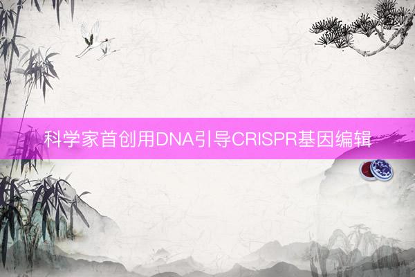 科学家首创用DNA引导CRISPR基因编辑