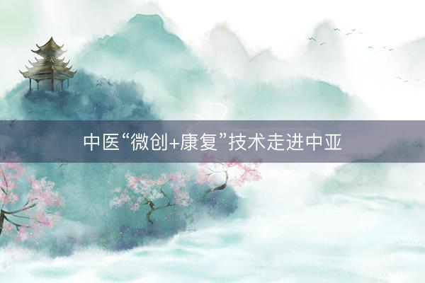 中医“微创+康复”技术走进中亚