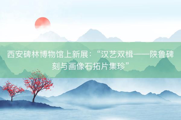 西安碑林博物馆上新展:“汉艺双楫——陕鲁碑刻与画像石拓片集珍”