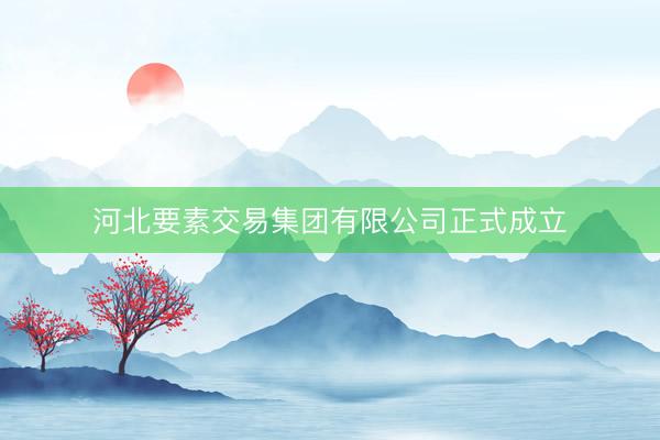 河北要素交易集团有限公司正式成立