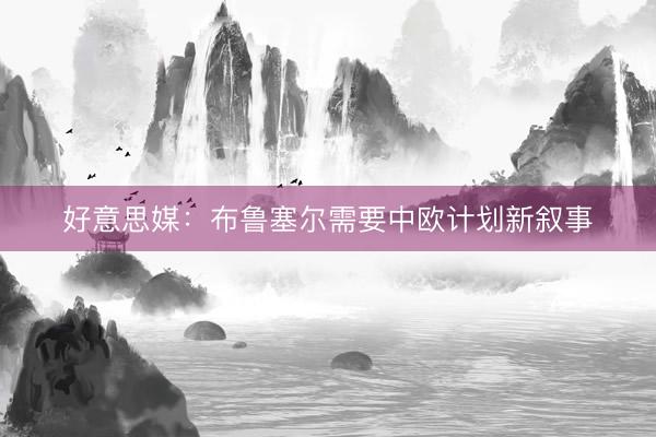 好意思媒：布鲁塞尔需要中欧计划新叙事