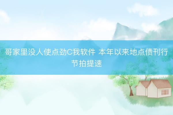 哥家里没人使点劲C我软件 本年以来地点债刊行节拍提速