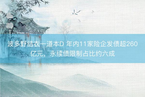 波多野结衣一道本D 年内11家险企发债超260亿元,永续债限制占比约六成