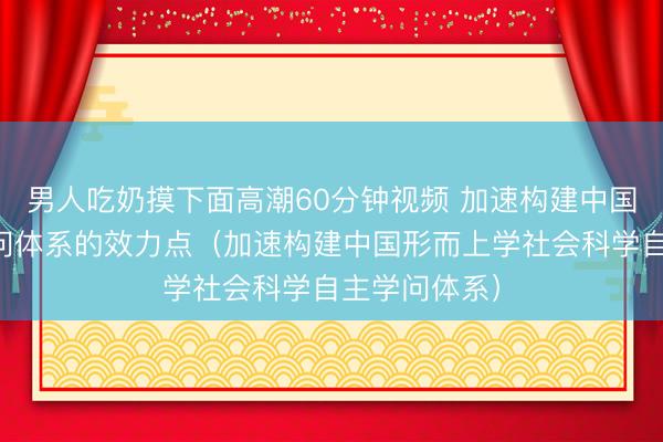 男人吃奶摸下面高潮60分钟视频 加速构建中国自主法学学问体系的效力点（加速构建中国形而上学社会科学自主学问体系）